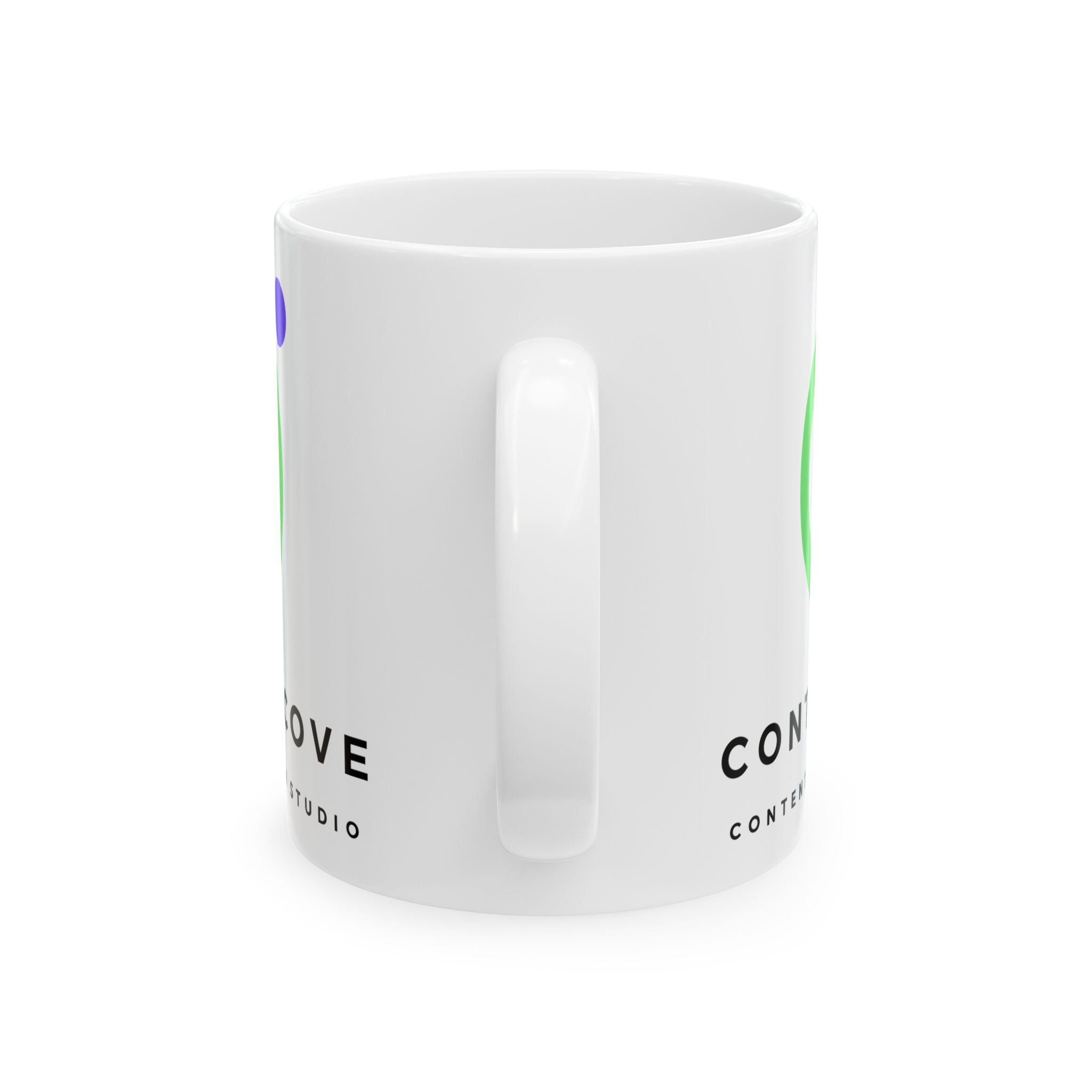 Content Cove Logo Ceramic Mug (11oz) — Branded Office Coffee Cup for Creators