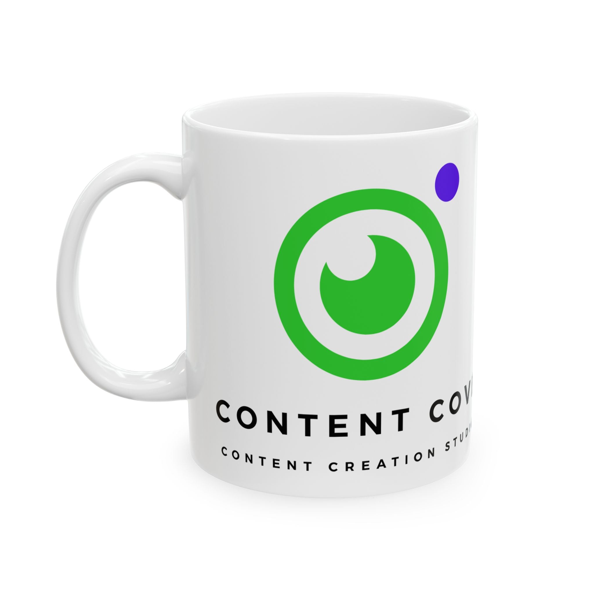 Content Cove Logo Ceramic Mug (11oz) — Branded Office Coffee Cup for Creators