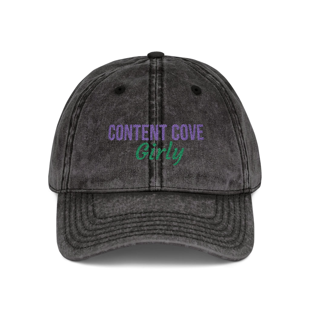 Content Cove Girly Cap | Vintage Embroidered Baseball Hat