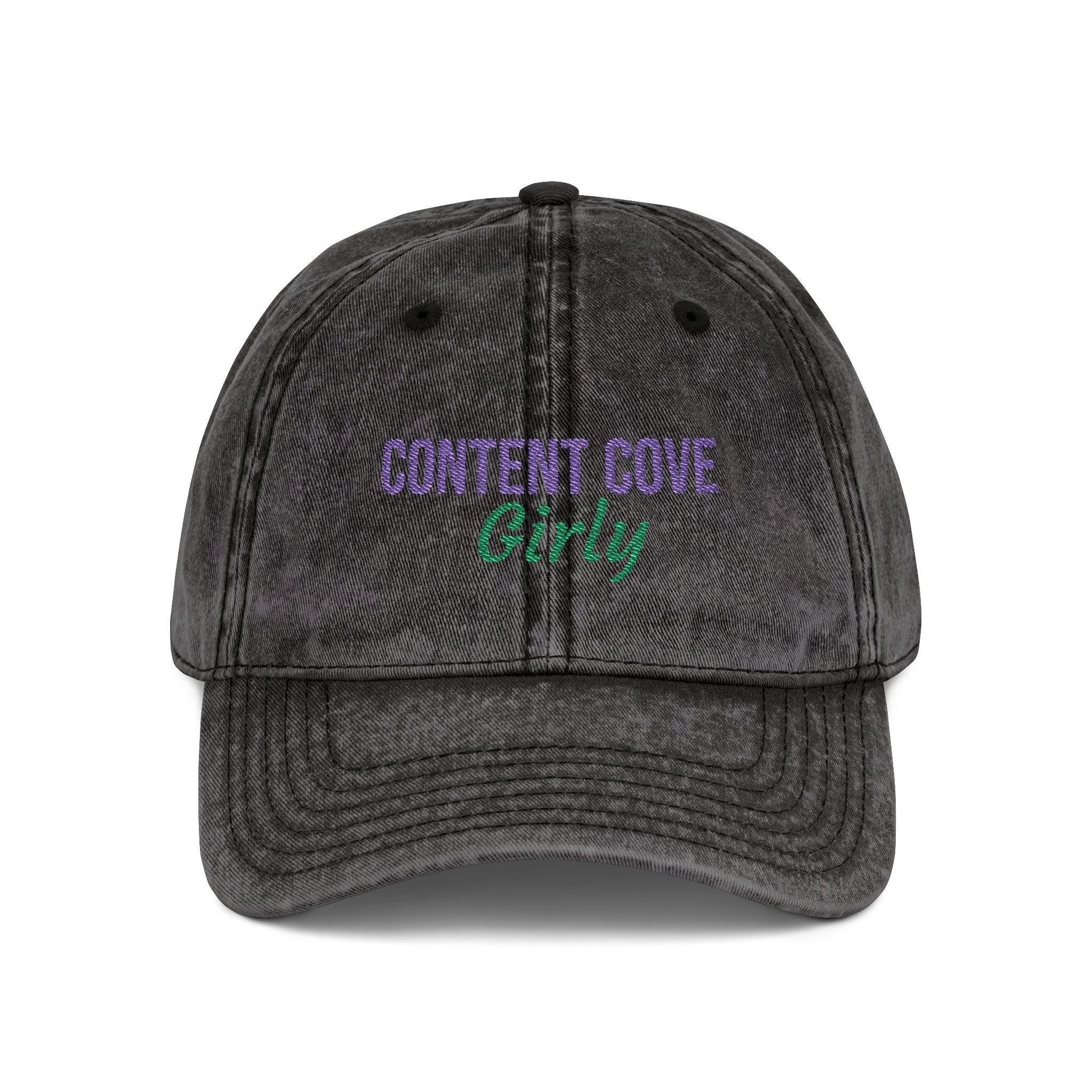 Content Cove Girly Cap | Vintage Embroidered Baseball Hat