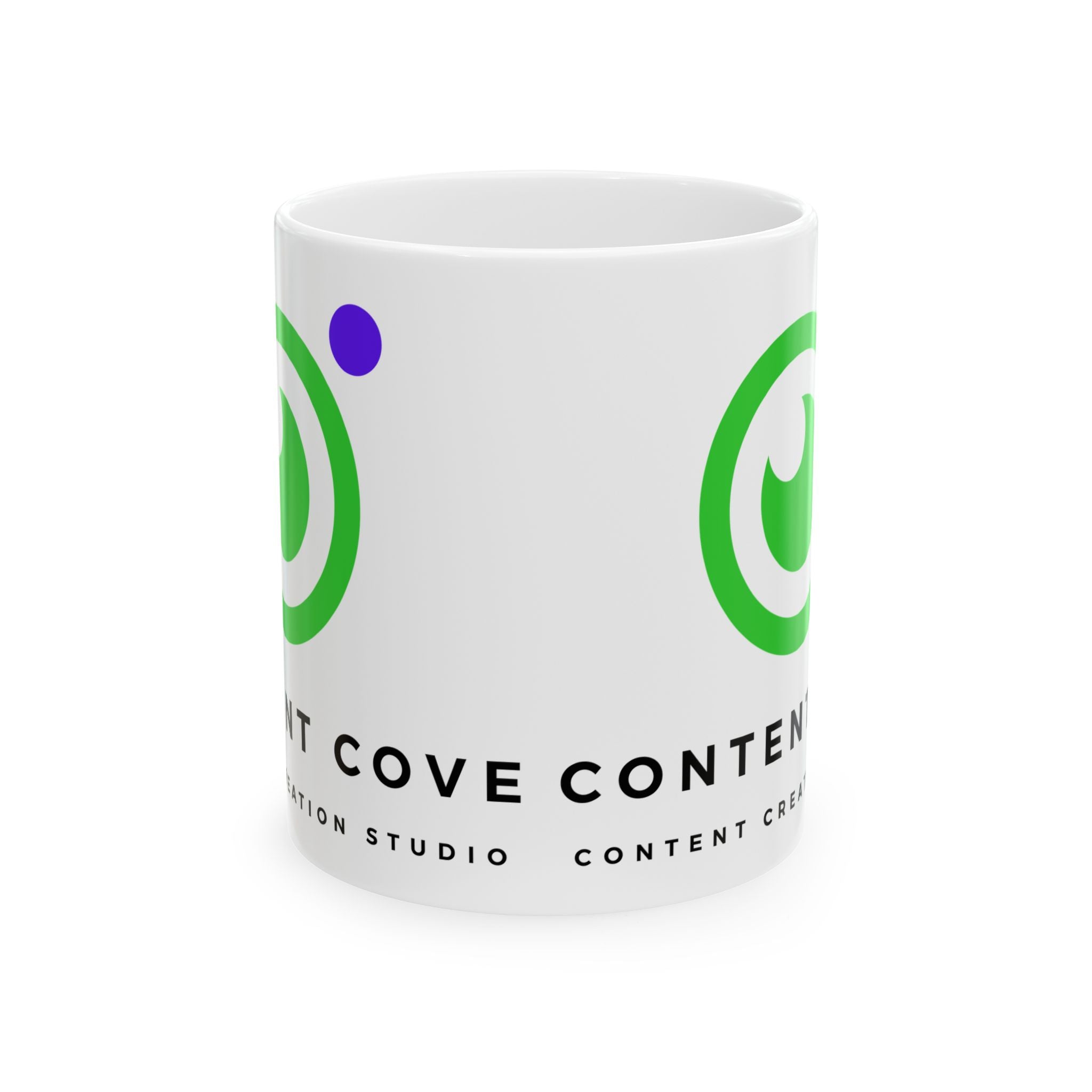 Content Cove Logo Ceramic Mug (11oz) — Branded Office Coffee Cup for Creators